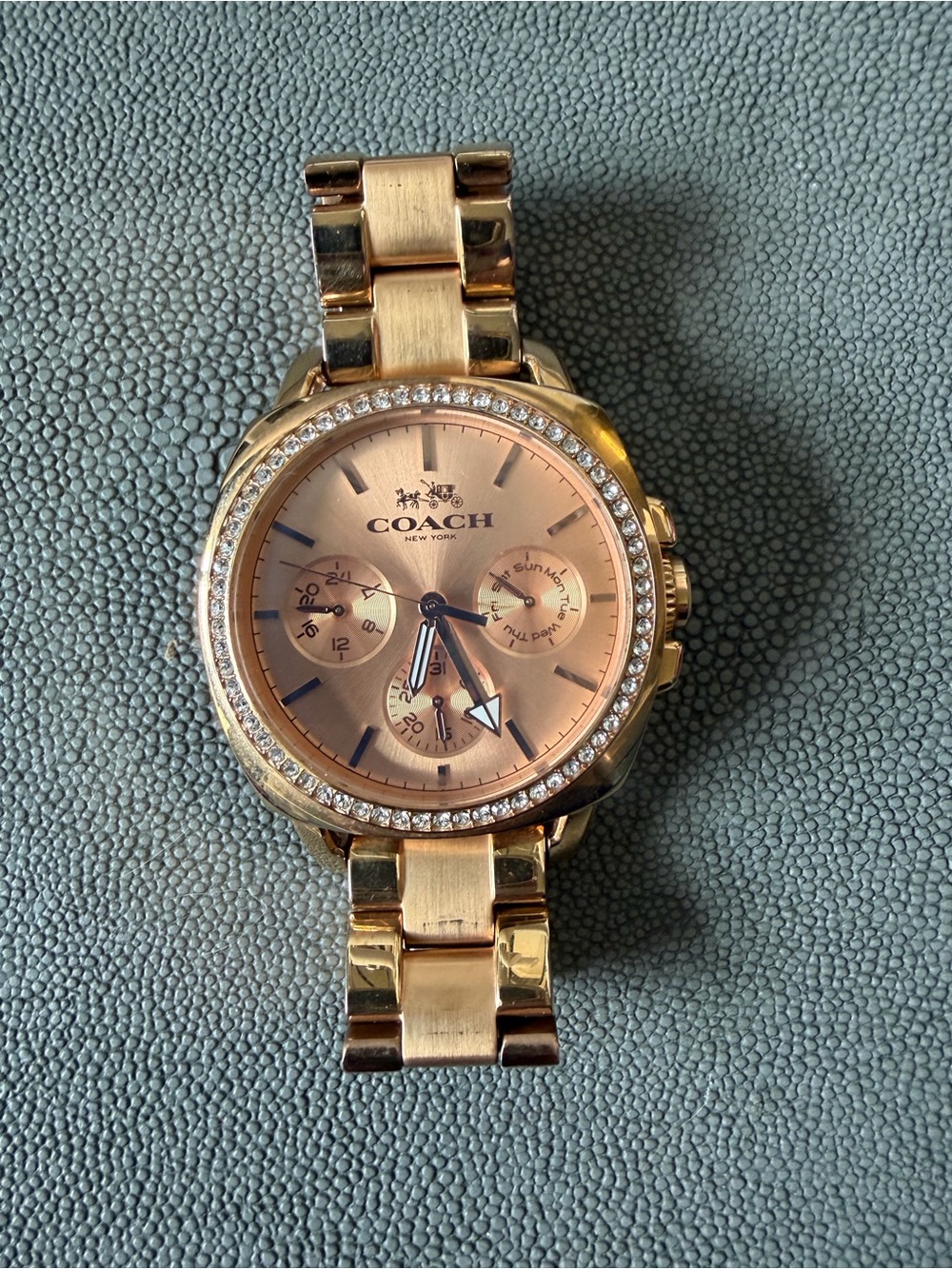 Coach Rose Gold Crystal-Trim Women's Watch